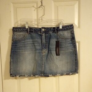 Versona Light Blue Denim Mini Skirt